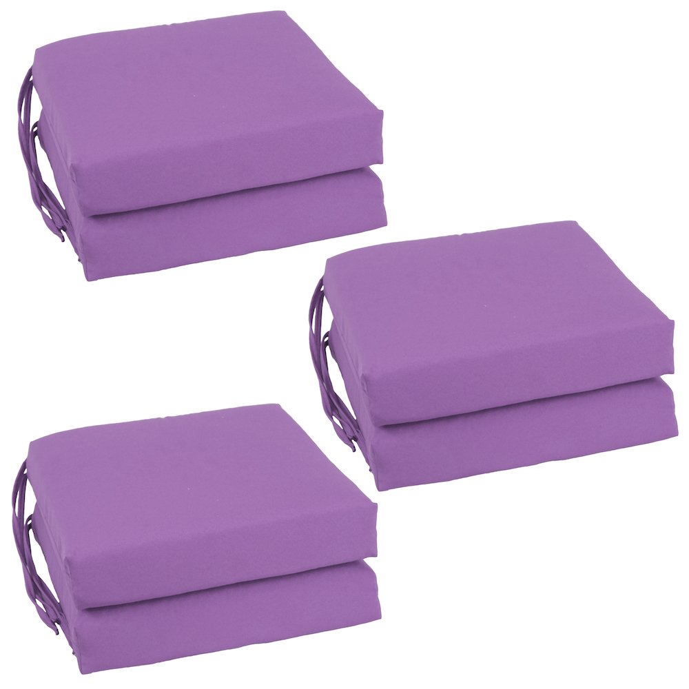 16-inch Twill Indoor Square Chair Cushions (Set of 6). Picture 1