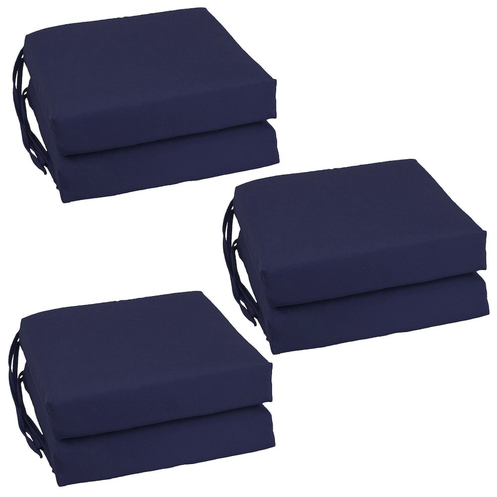 16-inch Twill Indoor Square Chair Cushions (Set of 6). Picture 1