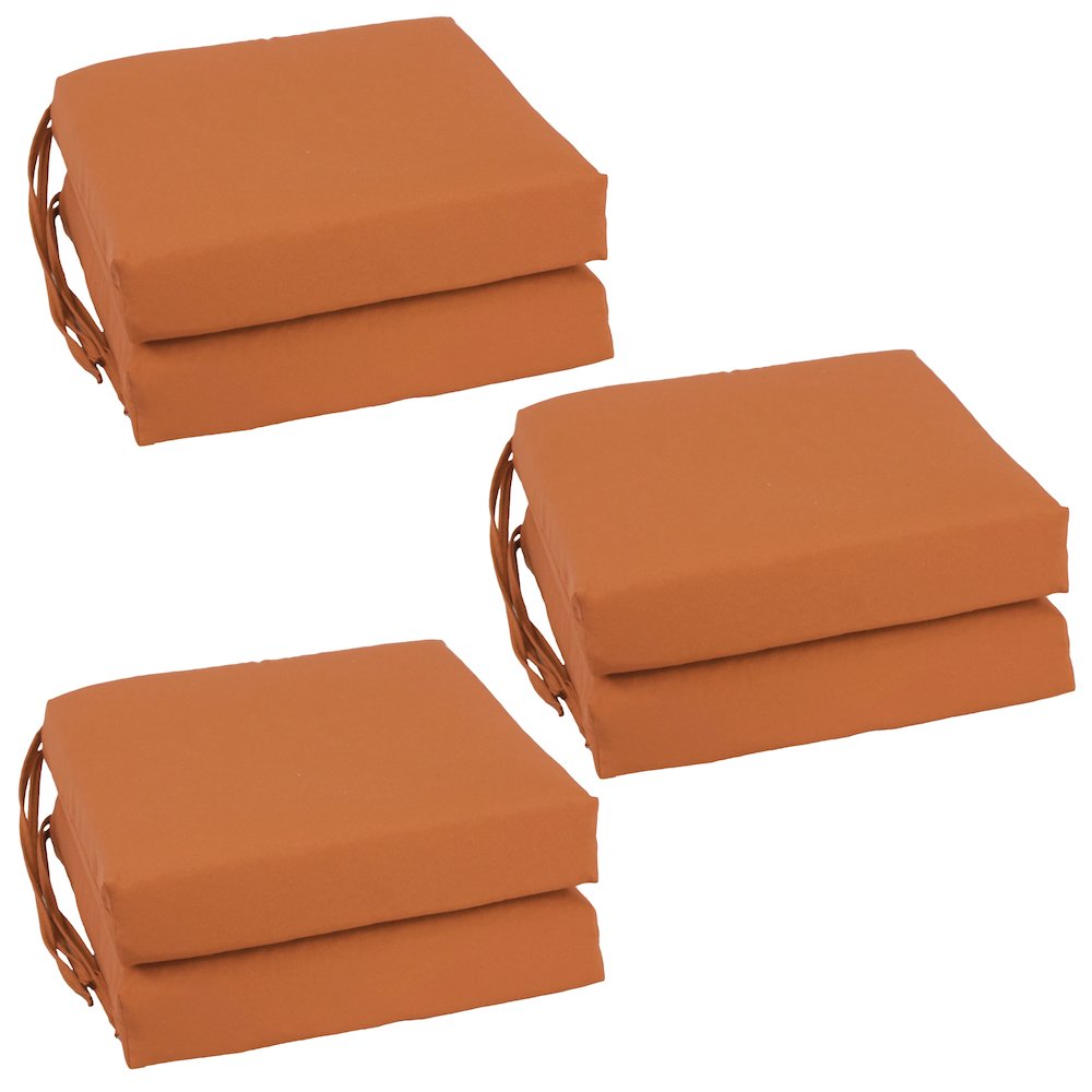 16-inch Twill Indoor Square Chair Cushions (Set of 6). Picture 1
