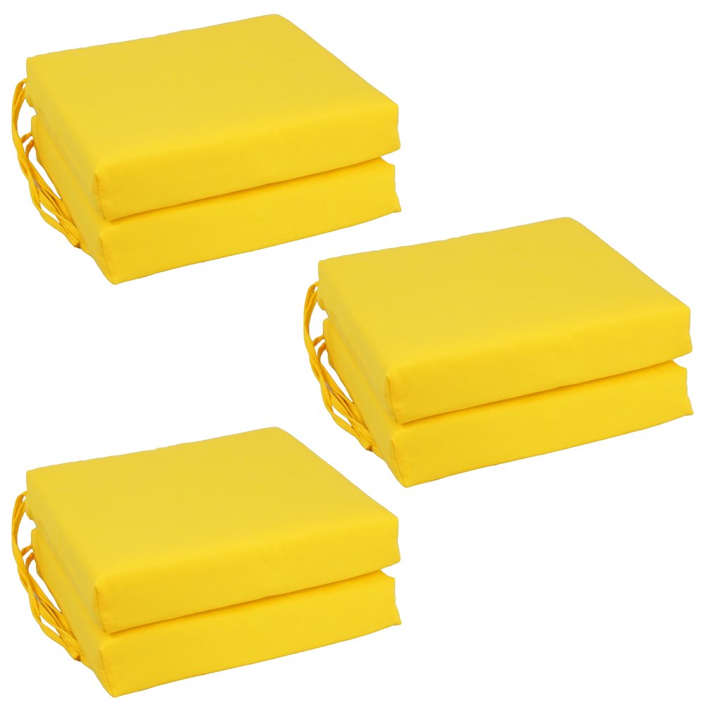 16-inch Twill Indoor Square Chair Cushions (Set of 6). Picture 1