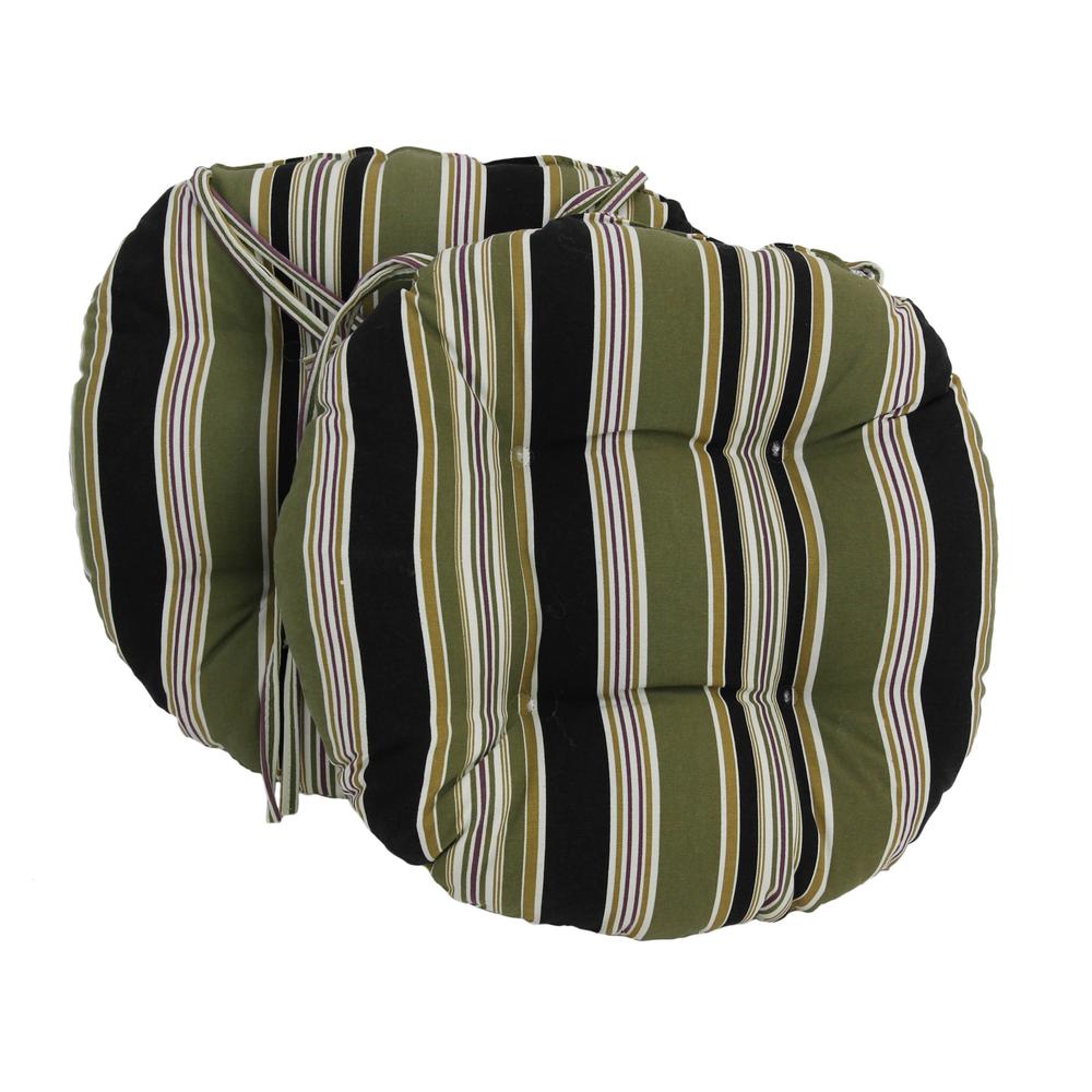 16-inch Outdoor Spun Polyester Tufted Chair Cushion (Set of 2). Picture 1