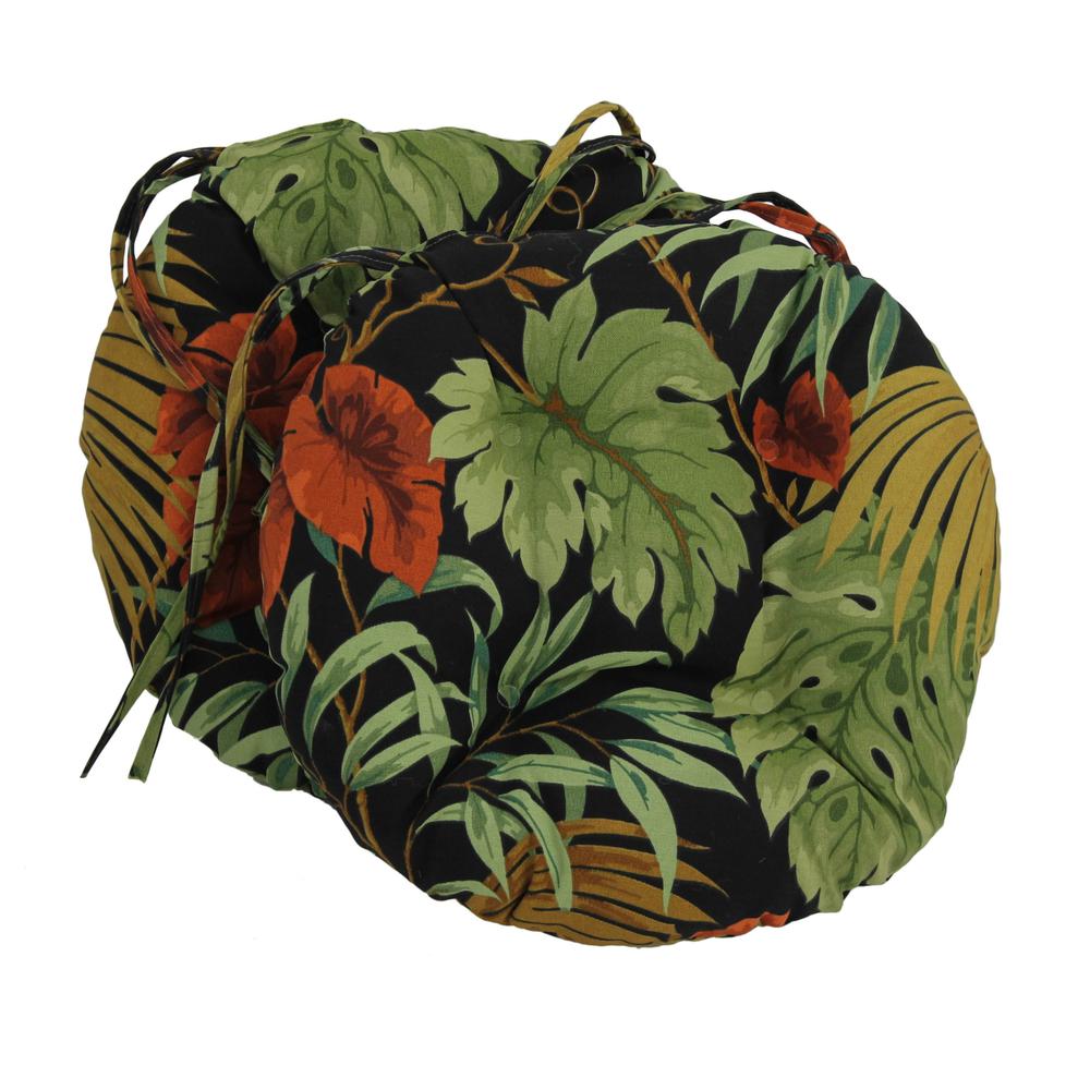 16-inch Outdoor Spun Polyester Tufted Chair Cushion (Set of 2). Picture 1