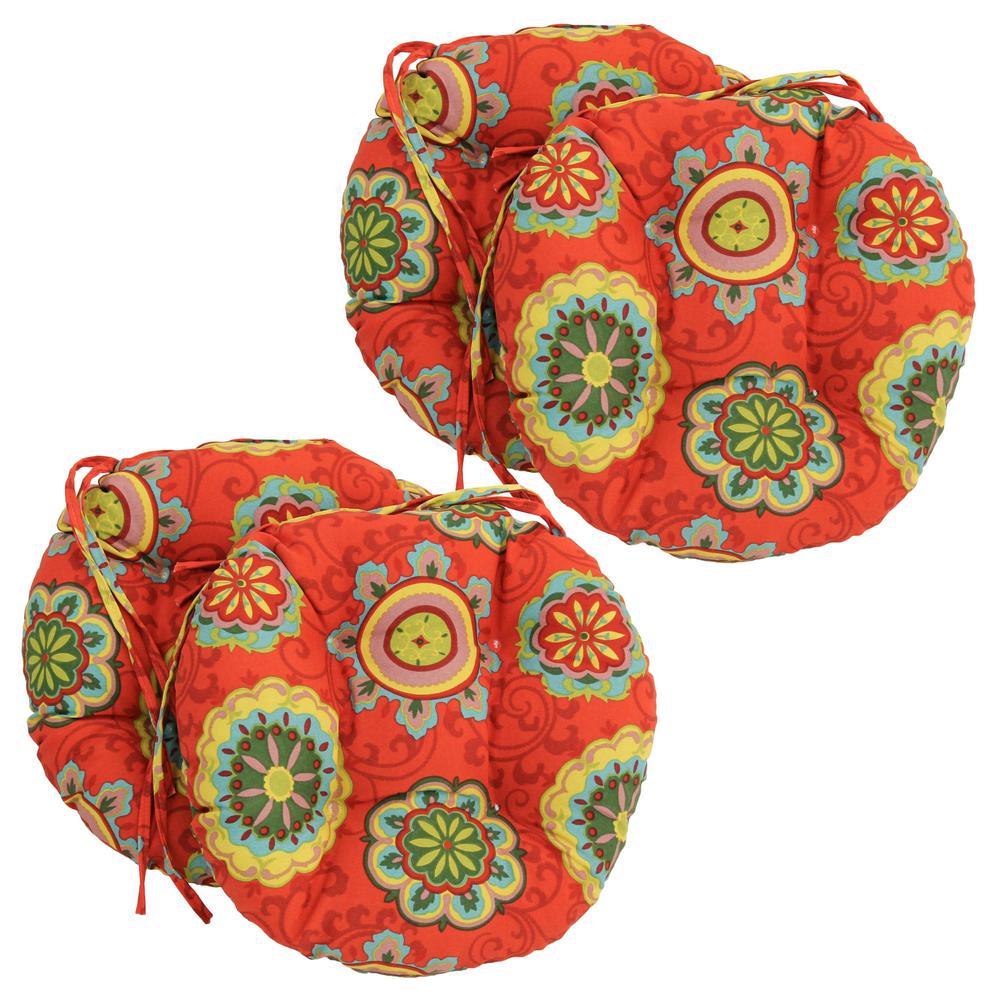 16-inch Outdoor Spun Polyester Tufted Chair Cushion (Set of 4). Picture 1