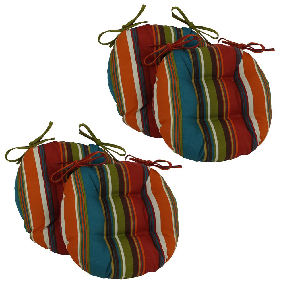 16-inch Outdoor Spun Polyester Tufted Chair Cushion (Set of 4). Picture 1