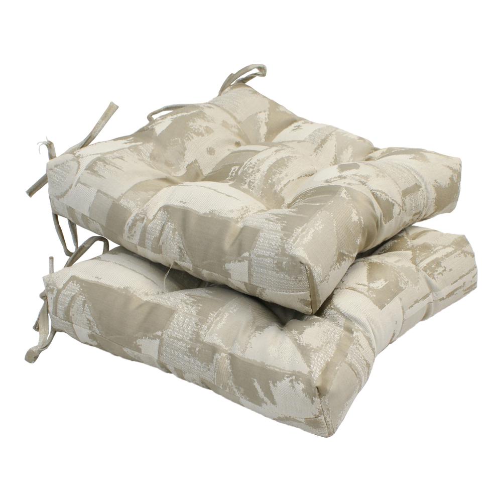 16-inch Indoor Square Tufted Chair Cushions (Set of 2)  916X16SQ-T-2CH-ID-048. Picture 1
