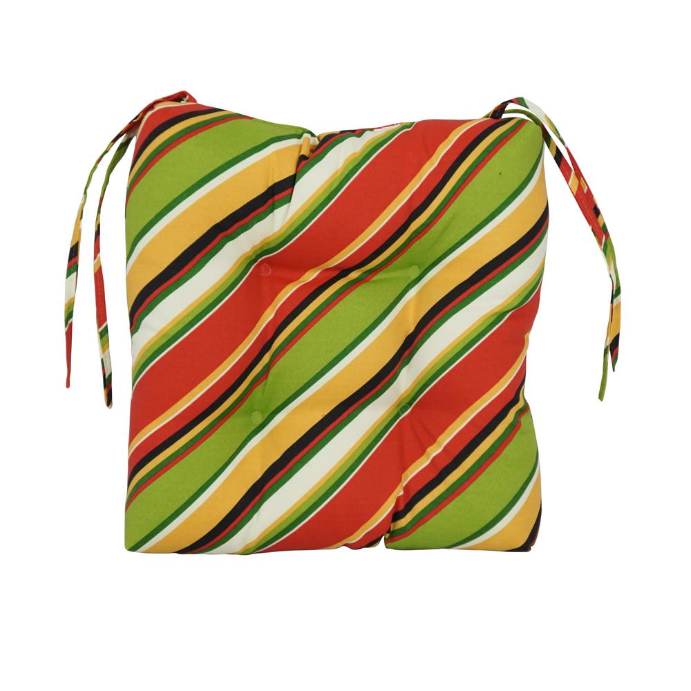 16-inch Spun Polyester Outdoor Square Tufted Chair Cushion. Picture 2