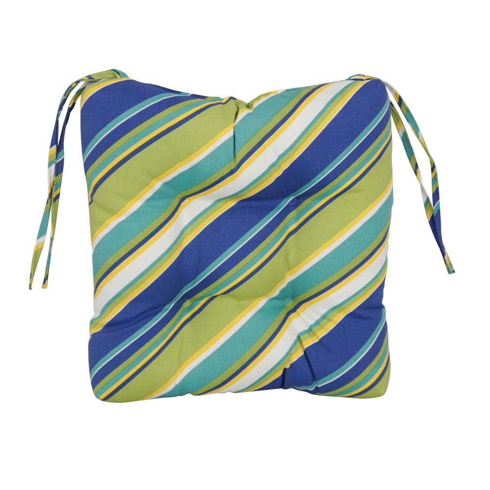 16-inch Spun Polyester Outdoor Square Tufted Chair Cushion. Picture 2