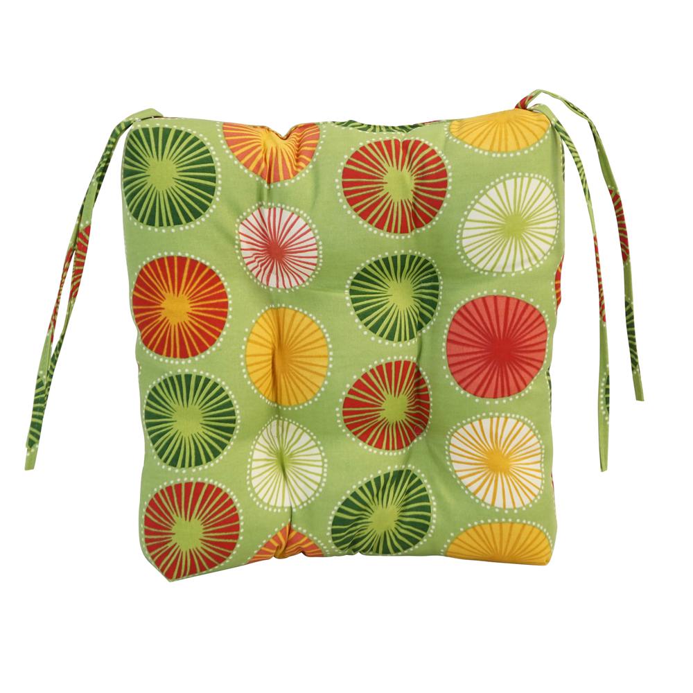 16-inch Spun Polyester Outdoor Square Tufted Chair Cushion. Picture 2