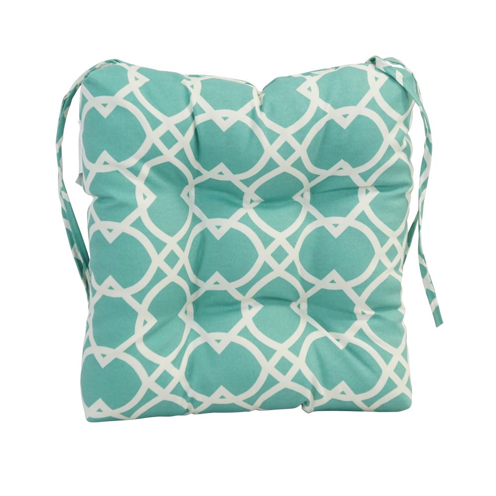 16-inch Spun Polyester Outdoor Square Tufted Chair Cushion. Picture 2