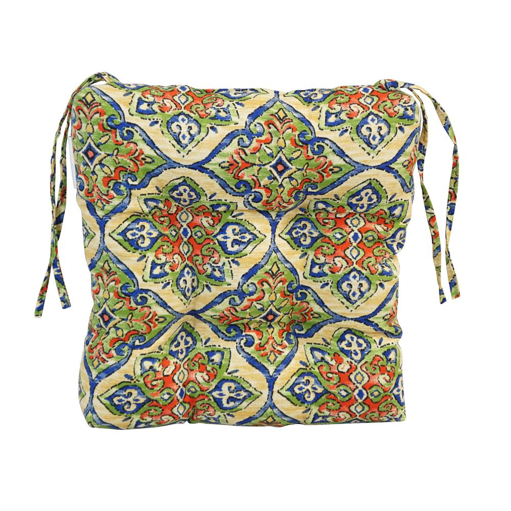 16-inch Spun Polyester Outdoor Square Tufted Chair Cushion. Picture 2