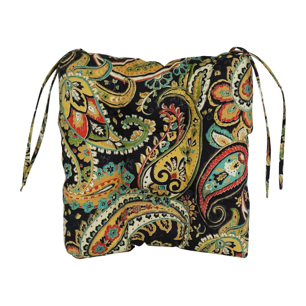 16-inch Spun Polyester Patterned Outdoor Square Tufted Chair Cushions (Set of 2). Picture 2