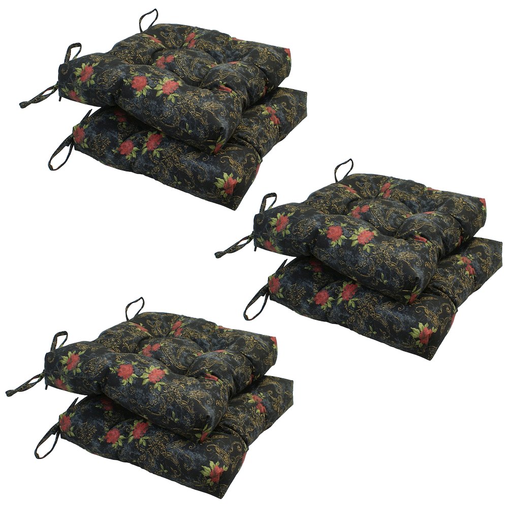 16-inch Indoor Square Tufted Chair Cushions (Set of 6). Picture 1