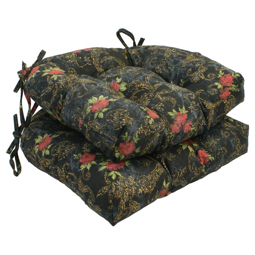 16-inch U-shaped Tufted Chair Cushions (Set of 2)  916X16US-T-2CH-ID-019. Picture 1