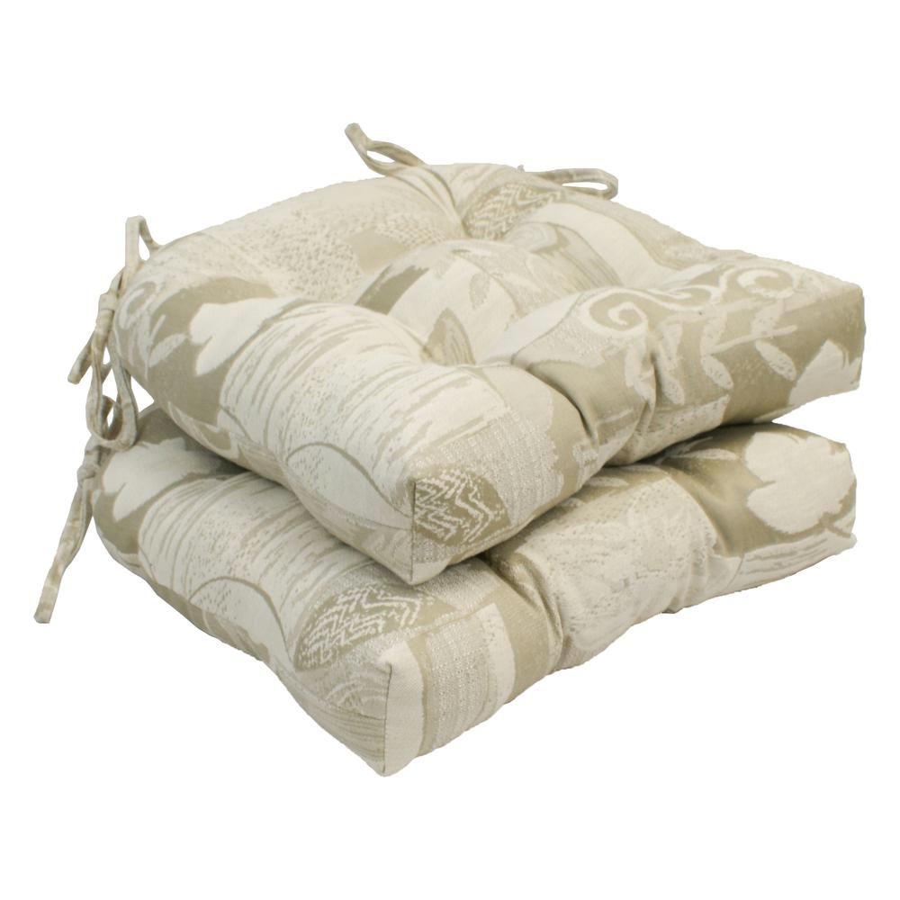 16-inch U-shaped Tufted Chair Cushions (Set of 2)  916X16US-T-2CH-ID-049. Picture 1