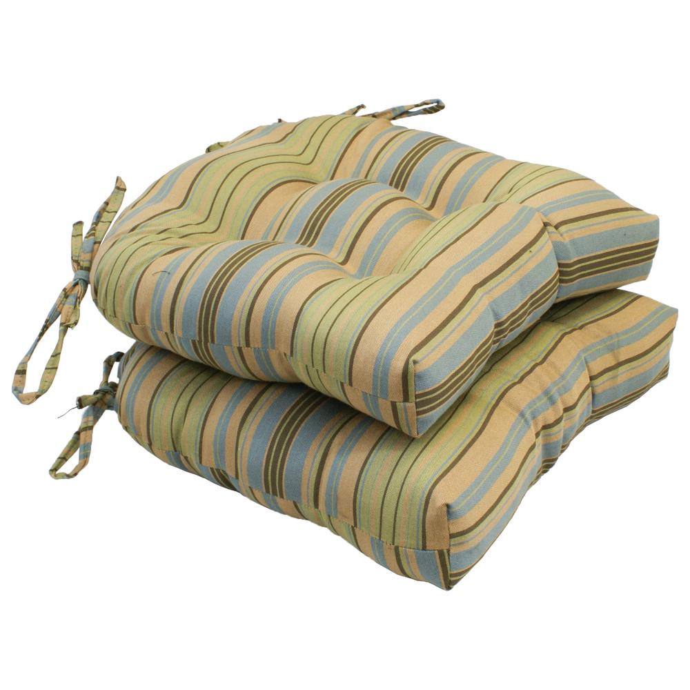 16-inch U-shaped Tufted Chair Cushions (Set of 2)  916X16US-T-2CH-ID-064. Picture 1