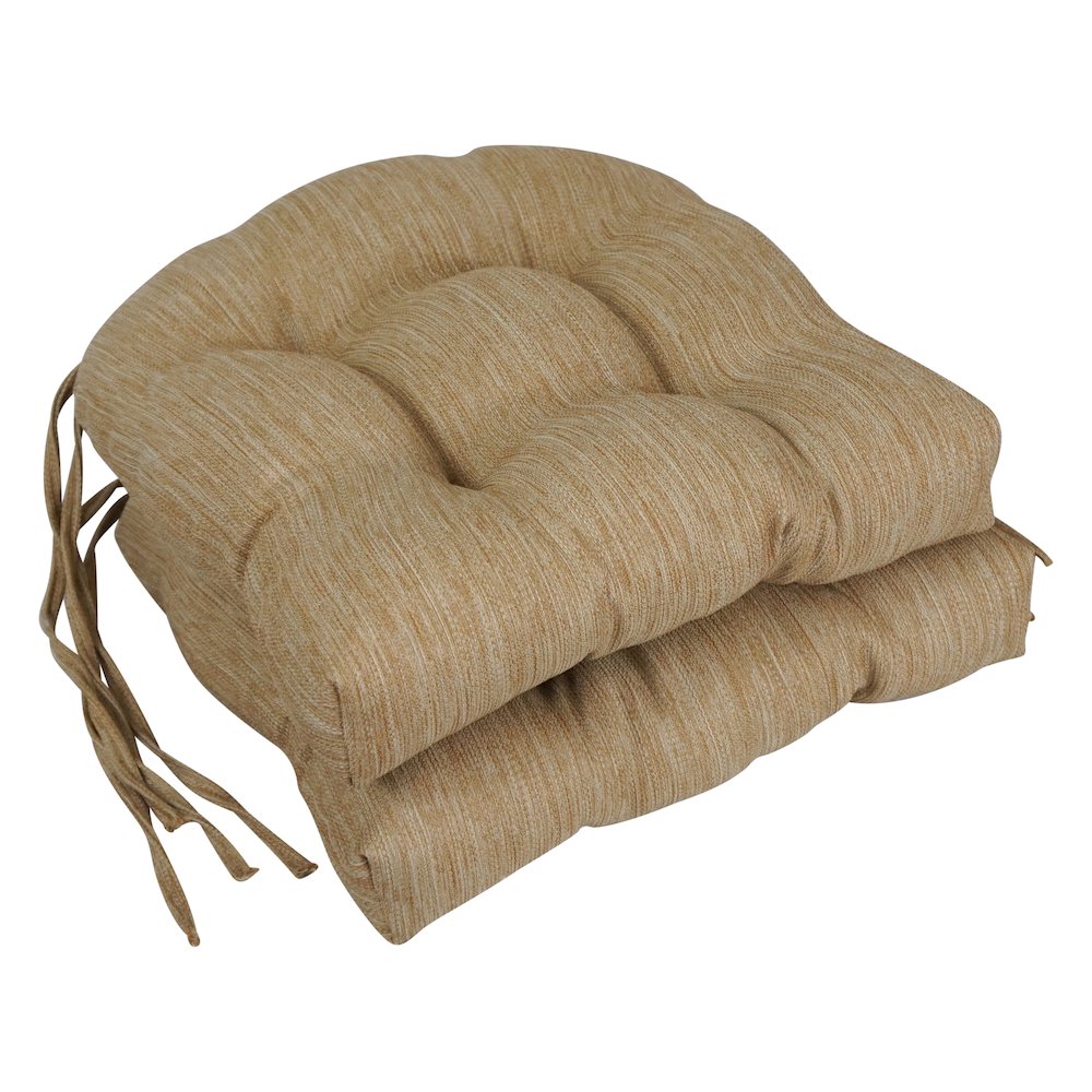 16-inch Premium Olefin Tufted Outdoor Chair Cushions (Set of 2). Picture 1