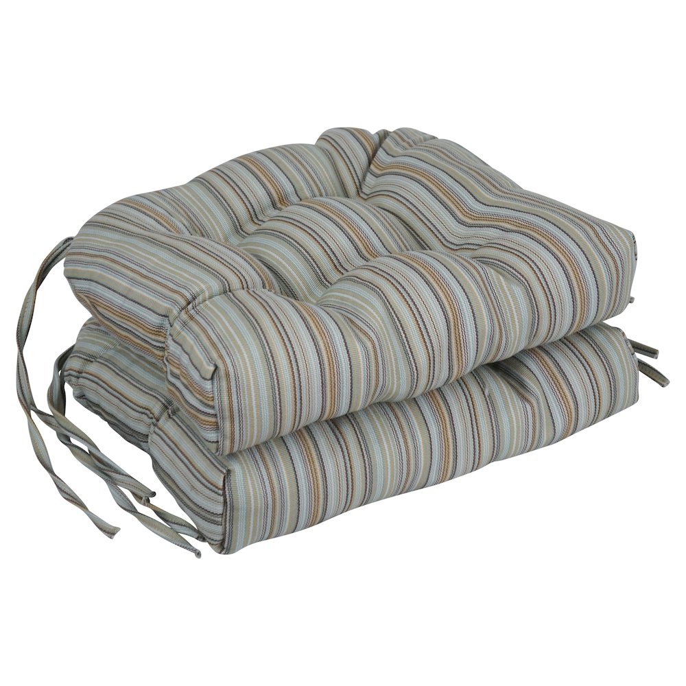 16-inch Premium Olefin Tufted Outdoor Chair Cushions (Set of 2). Picture 1