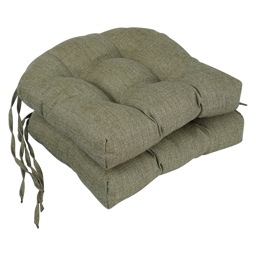 16-inch Premium Olefin Tufted Outdoor Chair Cushions (Set of 2). Picture 1