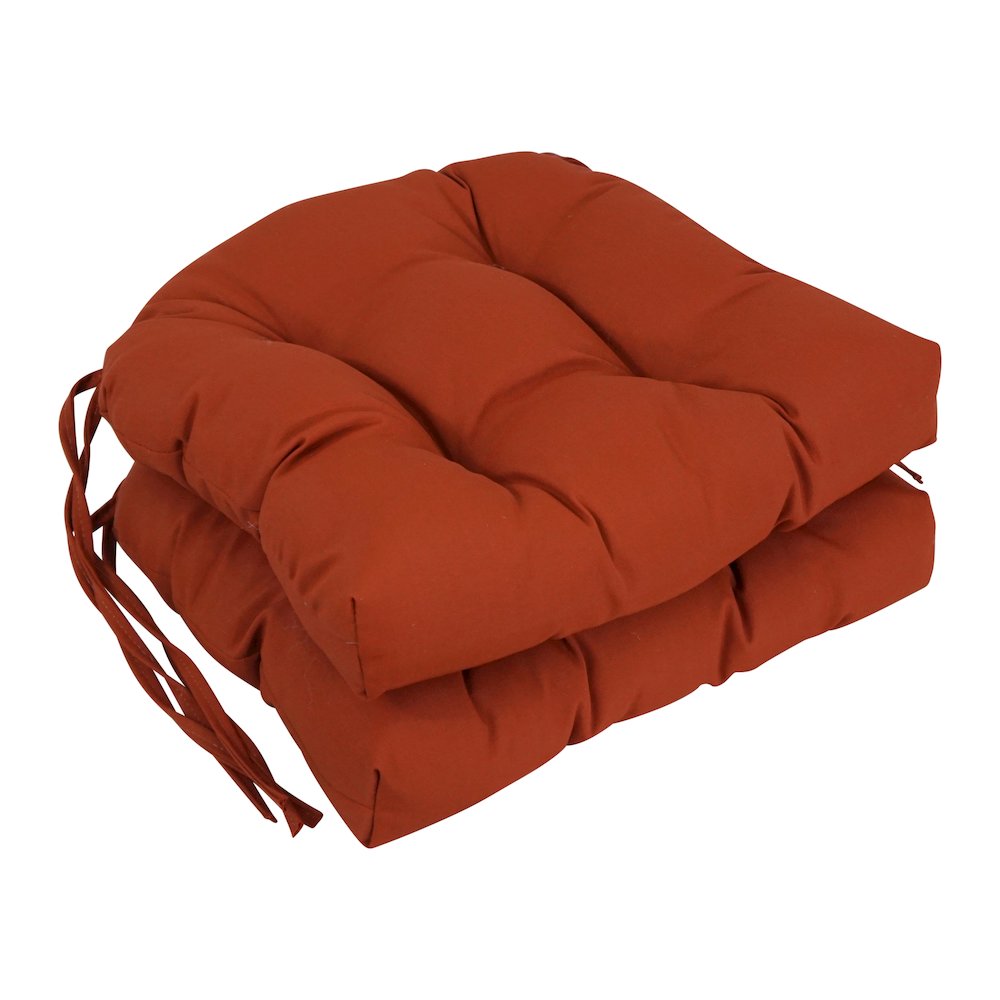 16-inch Premium Olefin Tufted Outdoor Chair Cushions (Set of 2). Picture 1