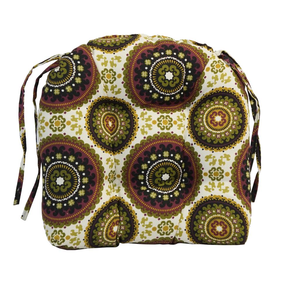 16-inch Spun Polyester Outdoor U-shaped Tufted Chair Cushion. Picture 2