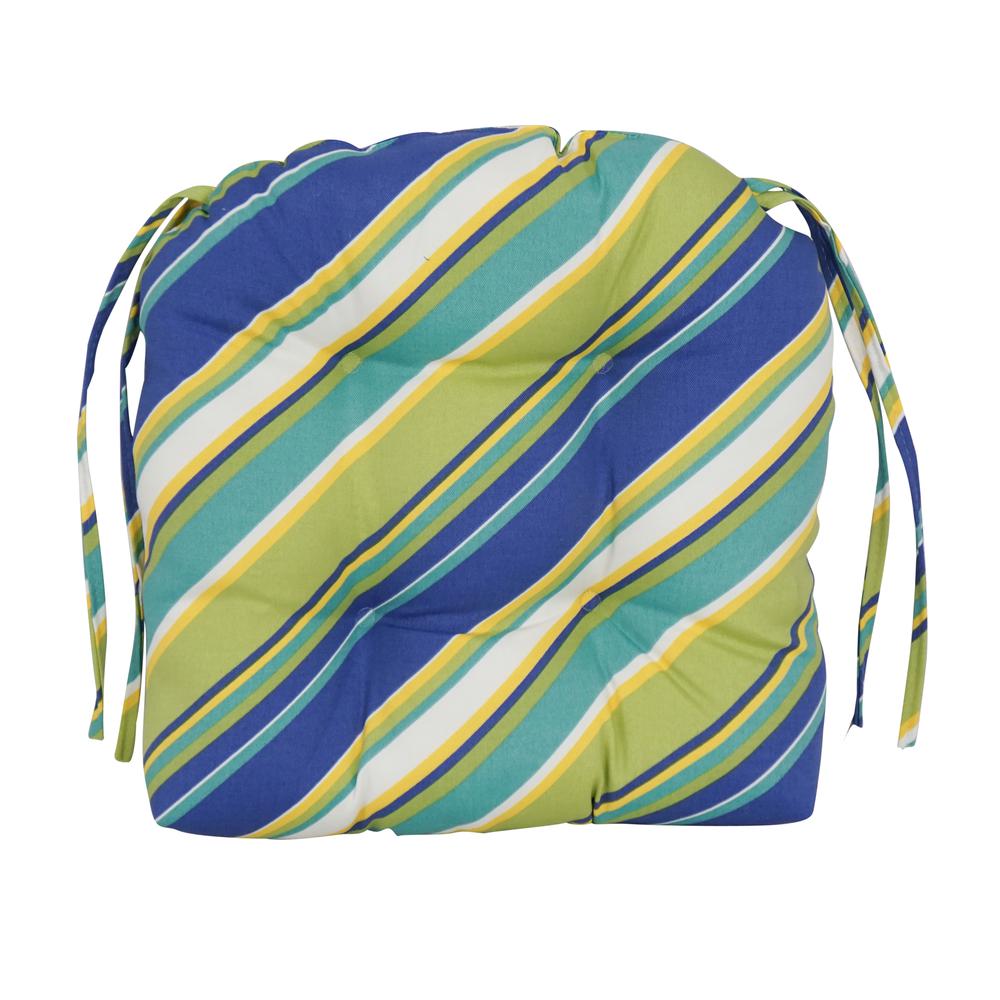 16-inch Spun Polyester Outdoor U-shaped Tufted Chair Cushion. Picture 2