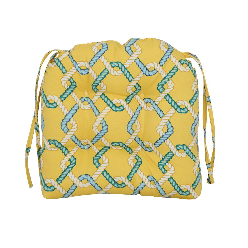 16-inch Spun Polyester Outdoor U-shaped Tufted Chair Cushions (Set of 2) 916X16US-T-2CH-OD-105. Picture 2