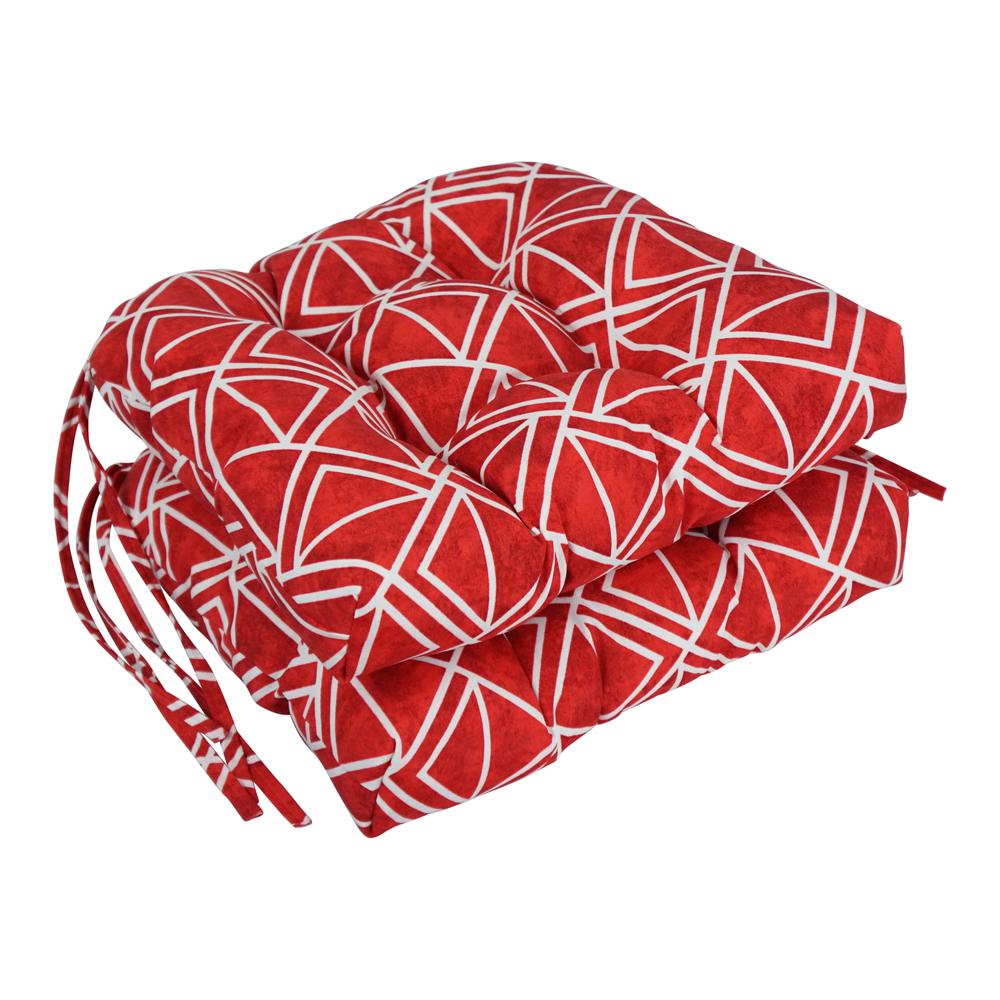 16-inch Spun Polyester Outdoor U-shaped Tufted Chair Cushion. Picture 1