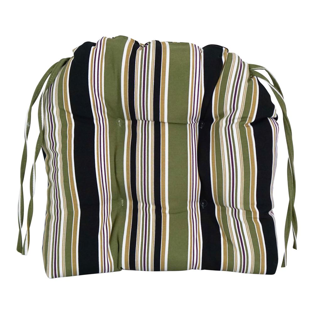 16-inch Spun Polyester Patterned Outdoor U-shaped Tufted Chair Cushion. Picture 2