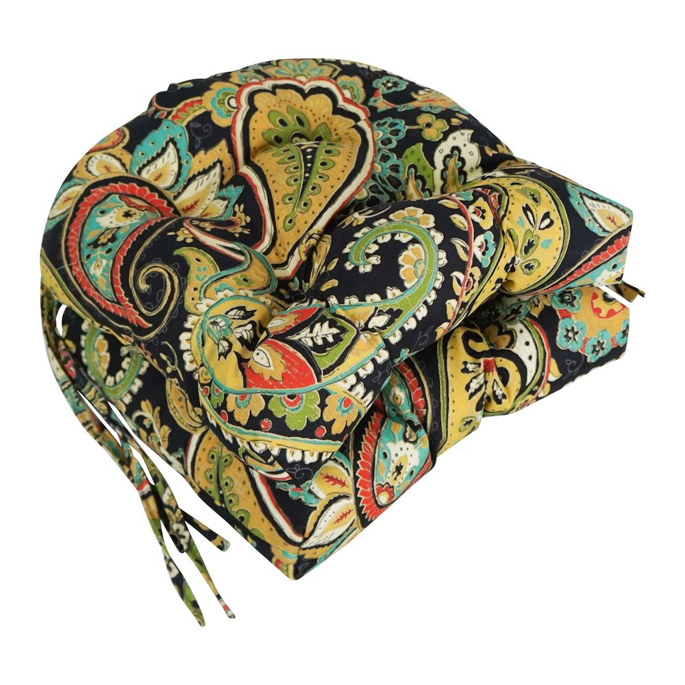 16-inch Polyester Patterned Outdoor U-shaped Chair Cushions (Set of 2). Picture 1