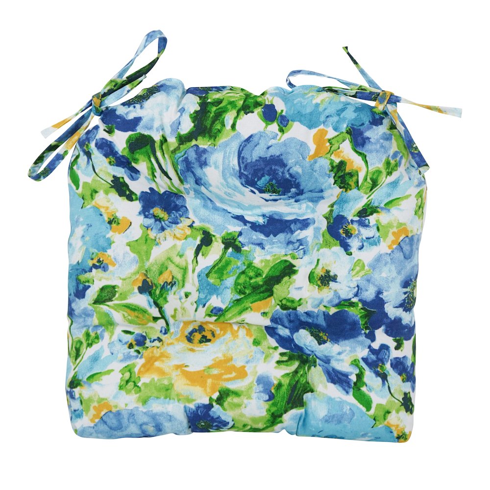 16-inch Polyester Patterned Outdoor U-shaped Chair Cushions (Set of 2). Picture 2