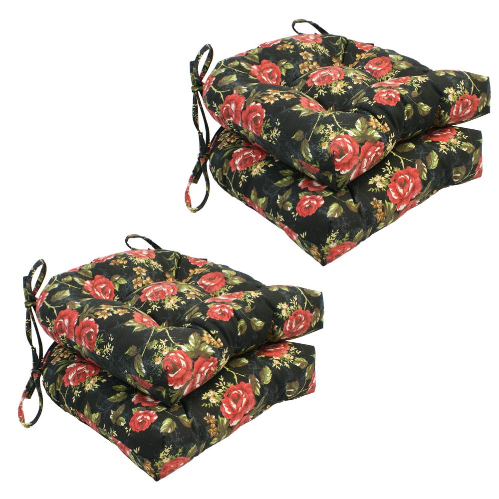 16-inch U-shaped Tufted Chair Cushions (Set of 4) 916X16US-T-4CH-ID-006. Picture 1