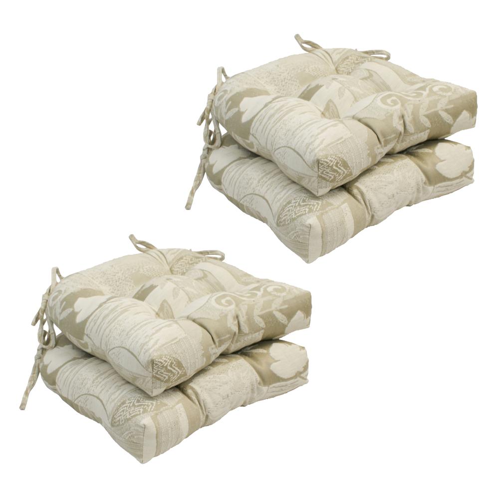 16-inch U-shaped Tufted Chair Cushions (Set of 4) 916X16US-T-4CH-ID-049. Picture 1