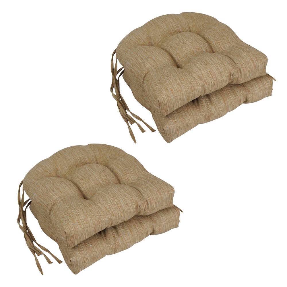 16-inch Premium Olefin Tufted Outdoor Chair Cushions (Set of 4). Picture 1