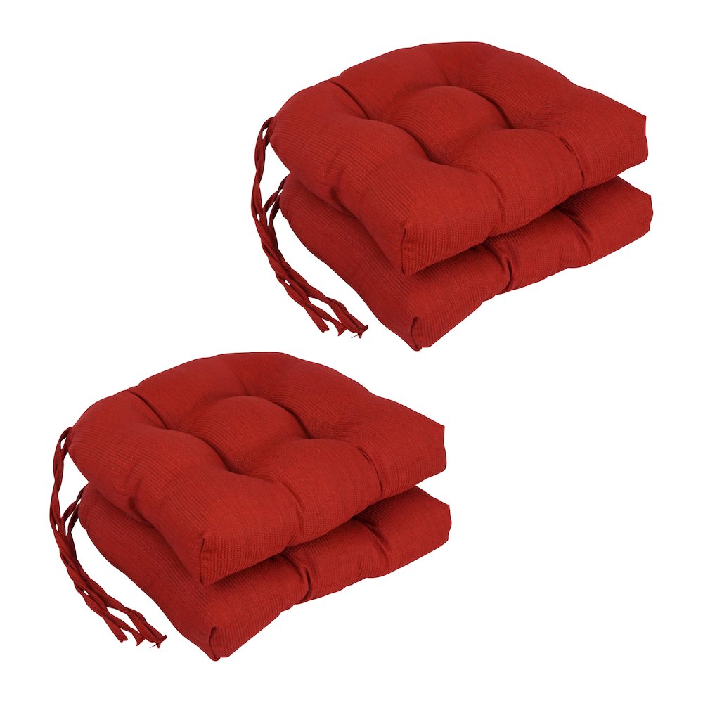 16-inch Premium Olefin Tufted Outdoor Chair Cushions (Set of 4). Picture 1