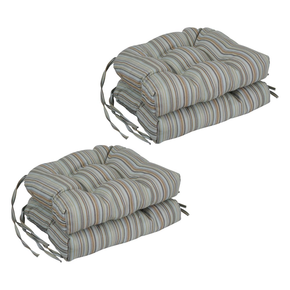 16-inch Premium Olefin Tufted Outdoor Chair Cushions (Set of 4). Picture 1