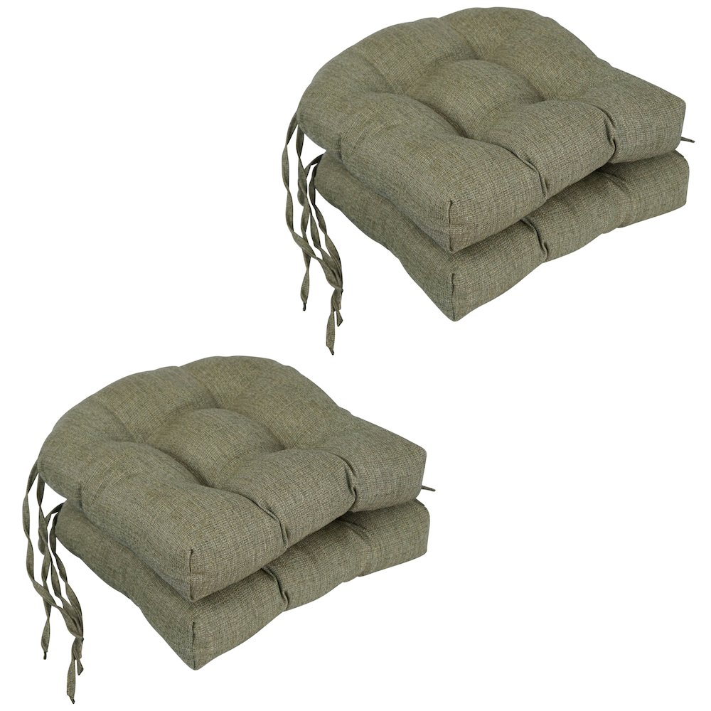 16-inch Premium Olefin Tufted Outdoor Chair Cushions (Set of 4). Picture 1