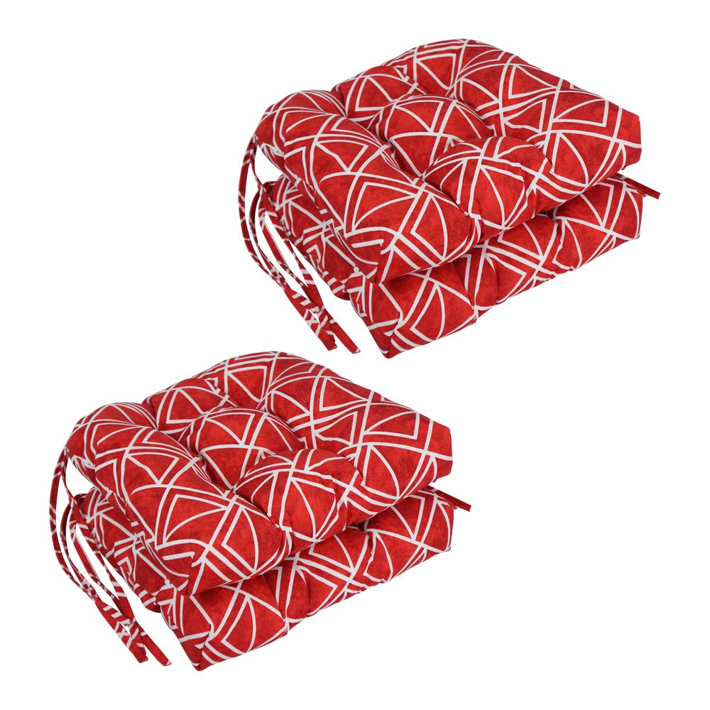 16-inch Spun Polyester Outdoor U-shaped Tufted Chair Cushion. Picture 1