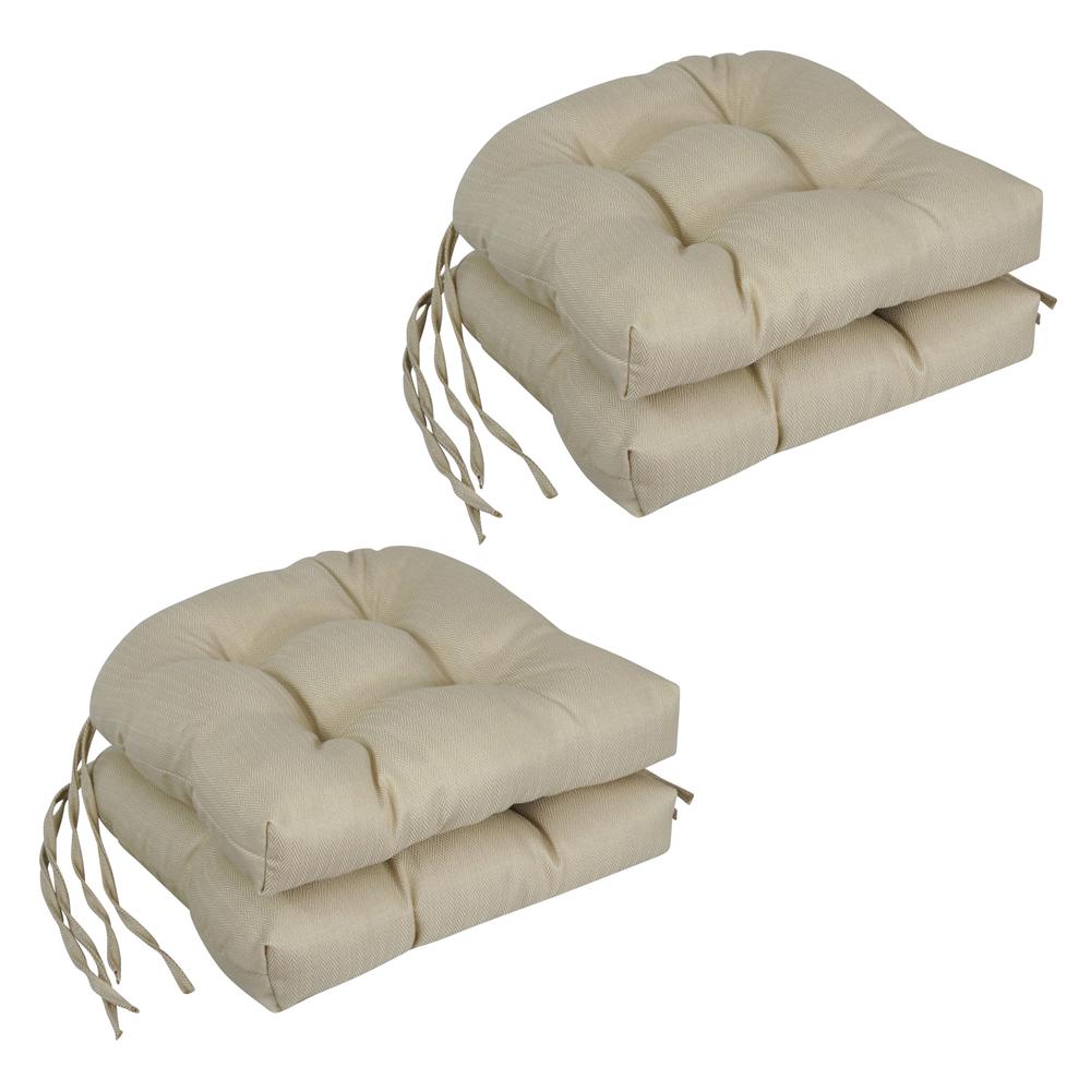 16-inch Spun Premium Outdoor U-shaped Tufted Chair Cushions (Set of 4) 916X16US-T-4CH-PO-014. Picture 1