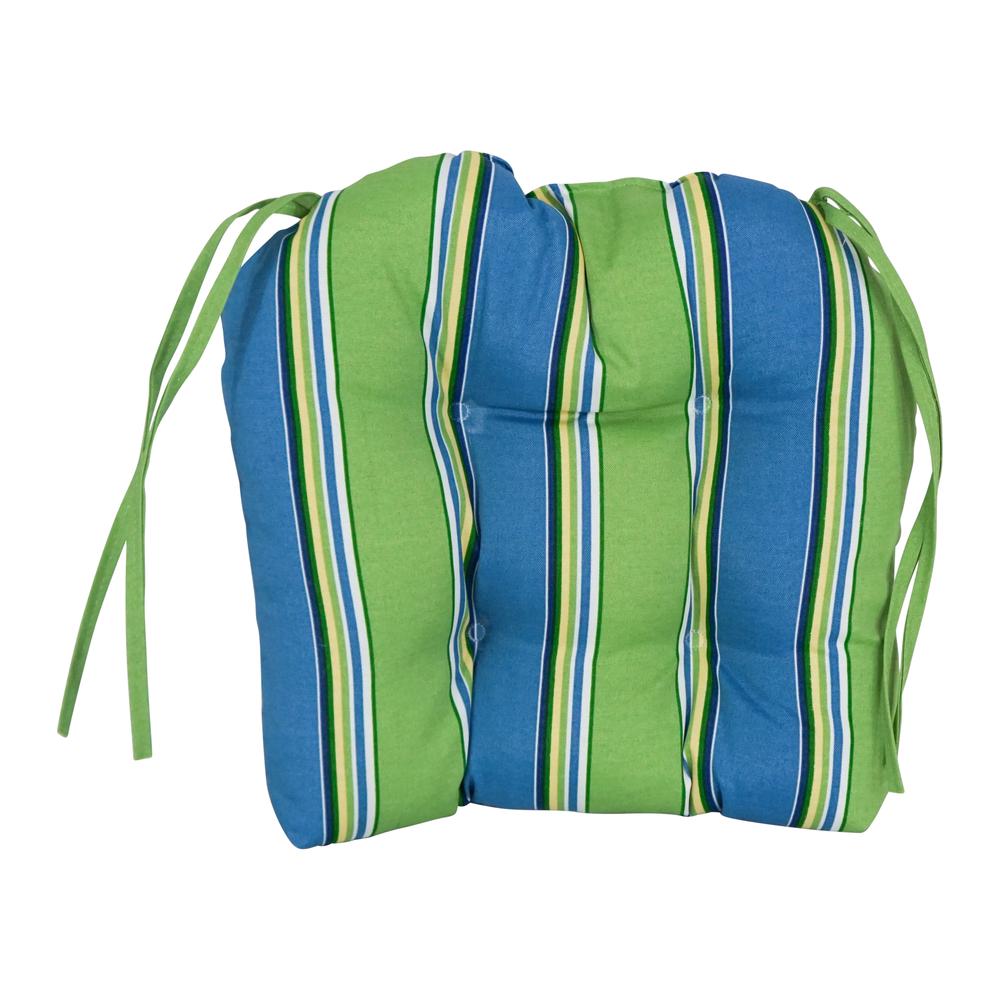 16-inch Spun Polyester Patterned Outdoor U-shaped Tufted Chair Cushion. Picture 2
