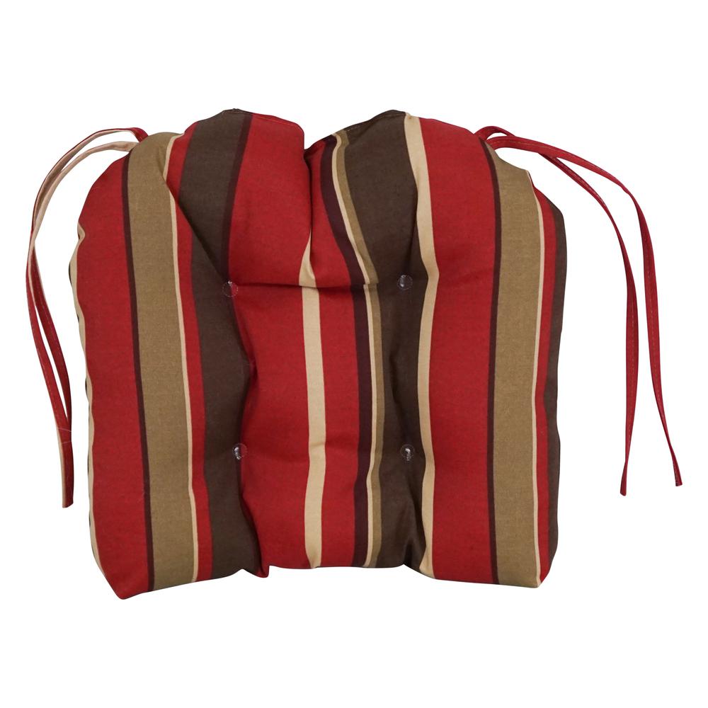 16-inch Spun Polyester Patterned Outdoor U-shaped Tufted Chair Cushion. Picture 2