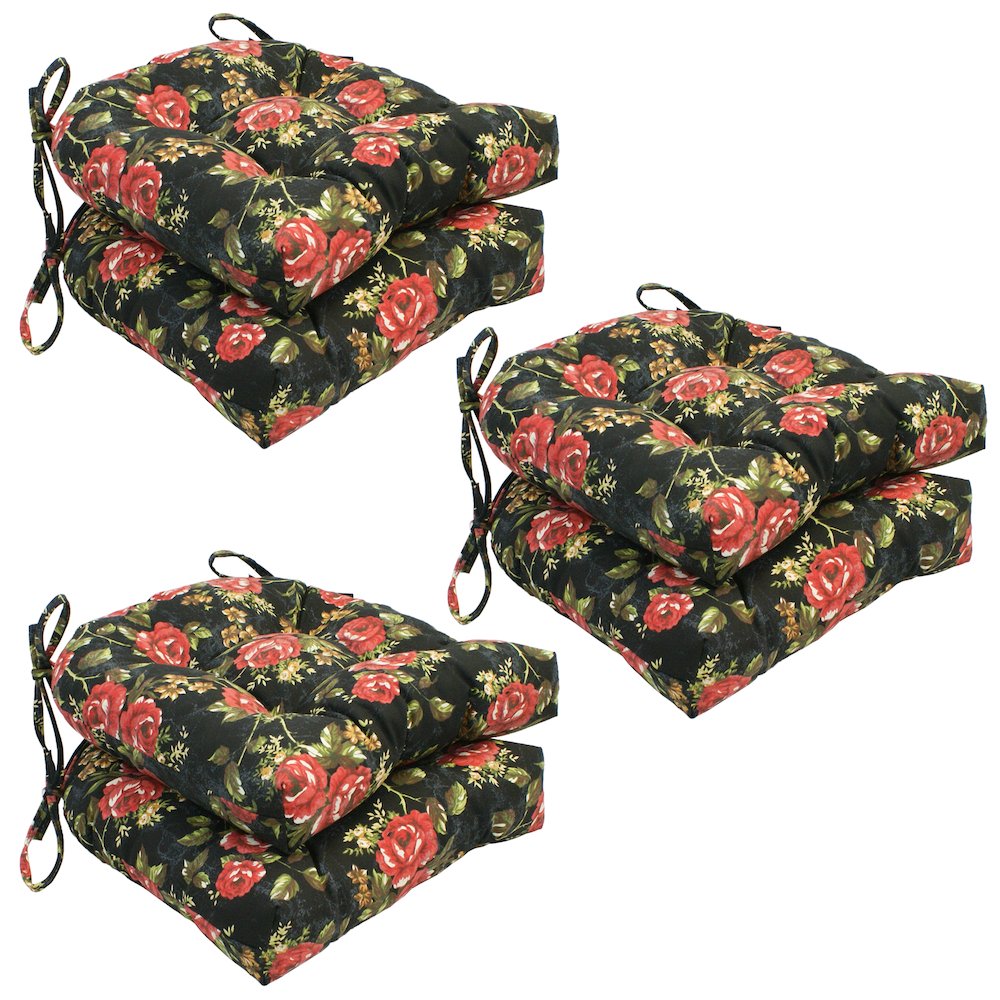 16-inch U-shaped Tufted Chair Cushions (Set of 6). Picture 1