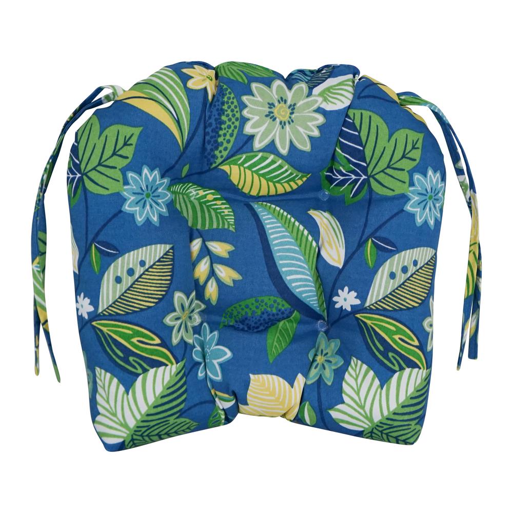 16-inch Spun Polyester Patterned Outdoor U-shaped Tufted Chair Cushion. Picture 2