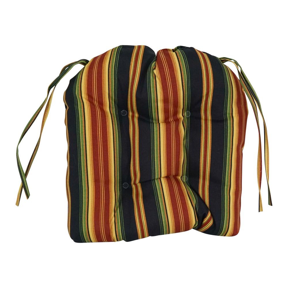 16-inch Spun Polyester Patterned Outdoor U-shaped Tufted Chair Cushion. Picture 2