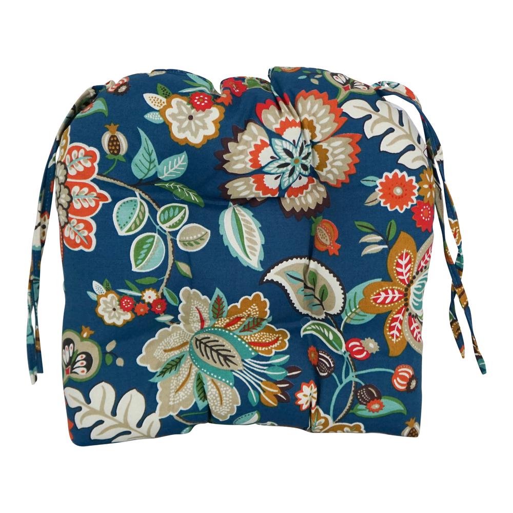 16-inch Spun Polyester Patterned Outdoor U-shaped Tufted Chair Cushion. Picture 2