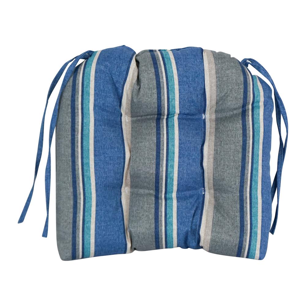 16-inch Spun Polyester Patterned Outdoor U-shaped Tufted Chair Cushion. Picture 2