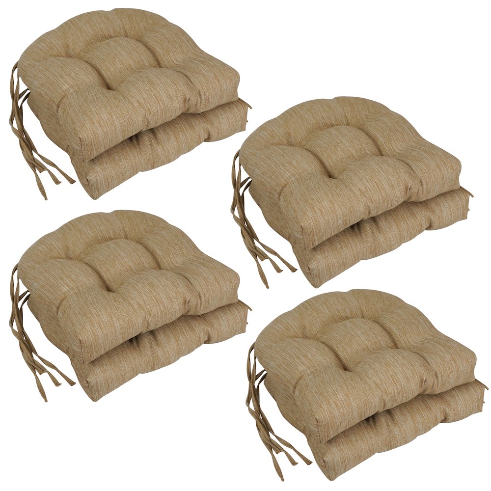 16-inch Premium Olefin Tufted Outdoor Chair Cushions (Set of 8). Picture 1