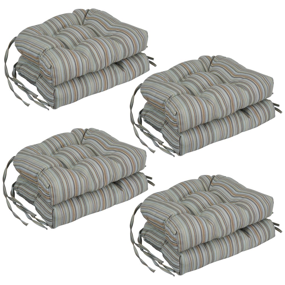 16-inch Premium Olefin Tufted Outdoor Chair Cushions (Set of 8). Picture 1