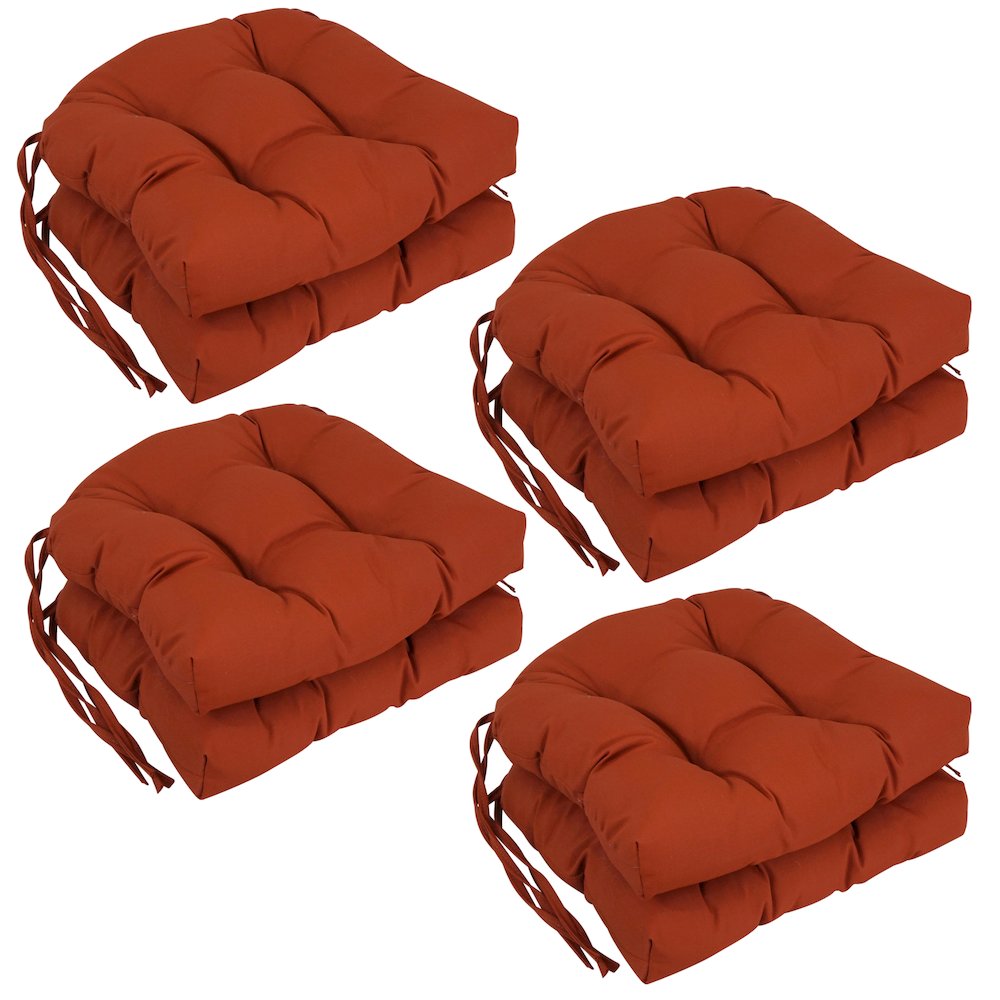 16-inch Premium Olefin Tufted Outdoor Chair Cushions (Set of 8). Picture 1