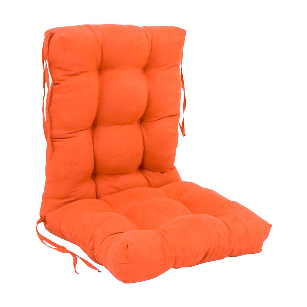 18-inch by 38-inch Solid Microsuede Tufted Chair Cushion. Picture 1