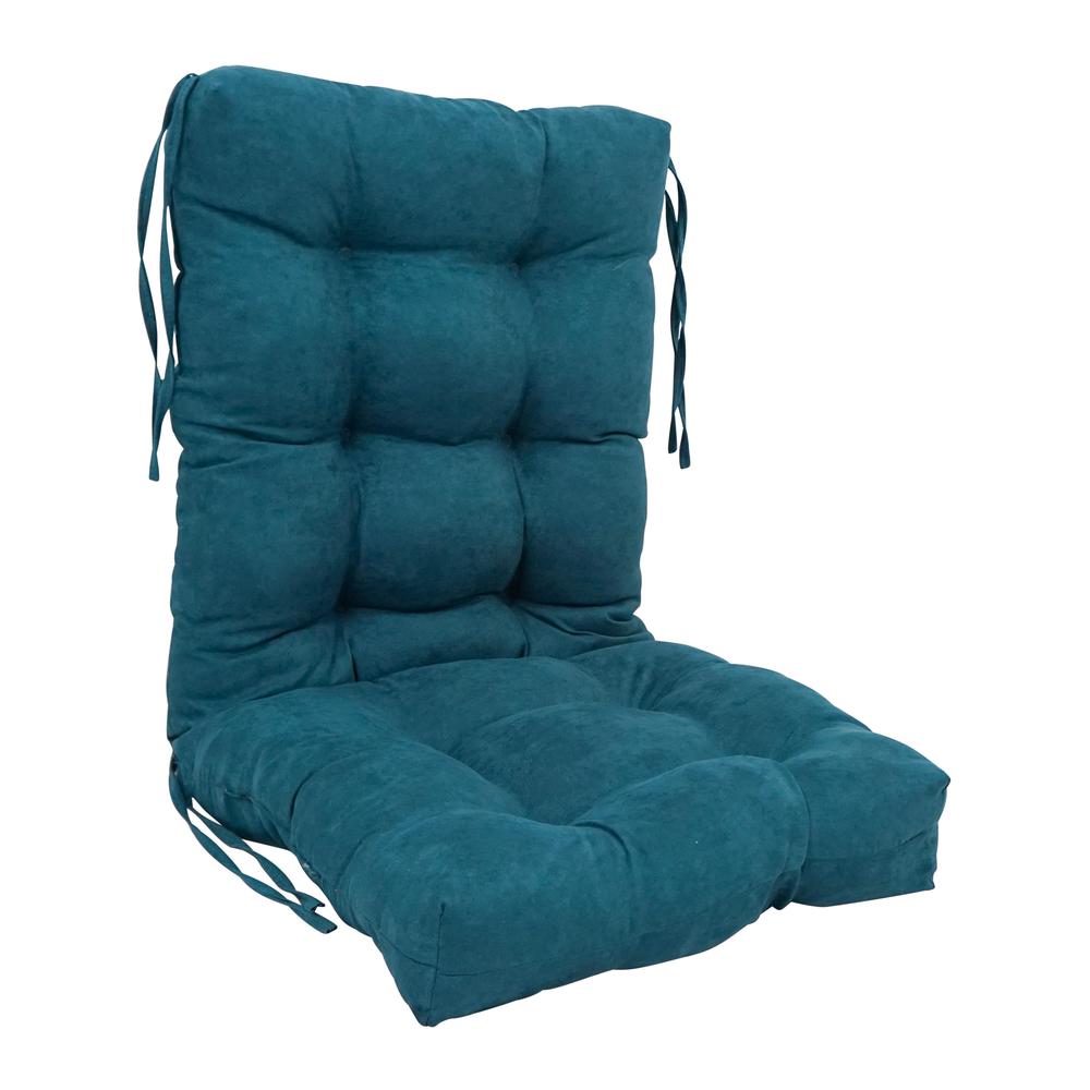 18-inch by 38-inch Solid Microsuede Tufted Chair Cushion. Picture 1